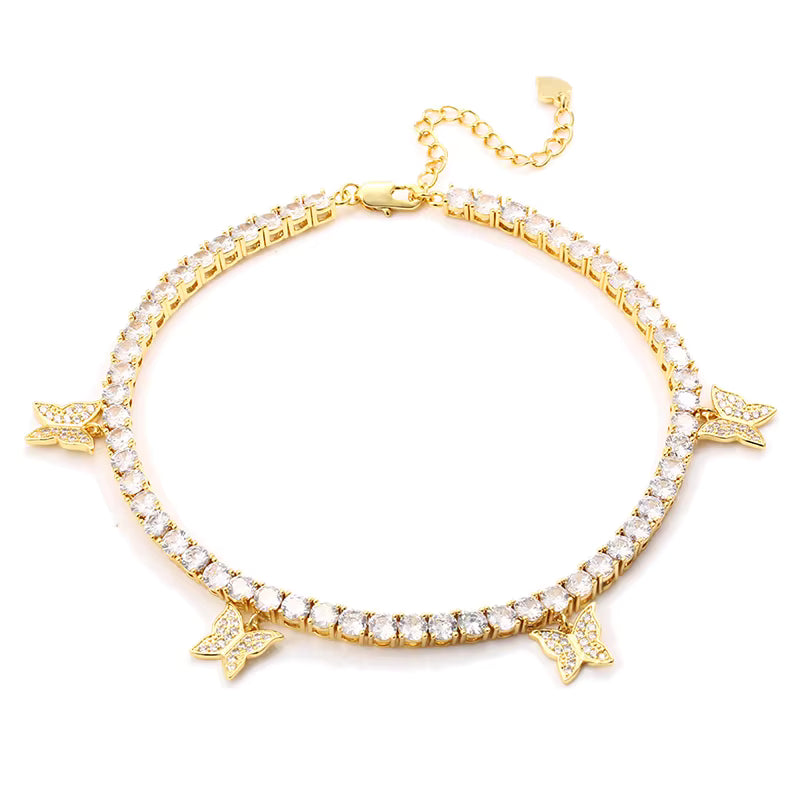 GOLD BUTTERFLY ADJUSTABLE ANKLET