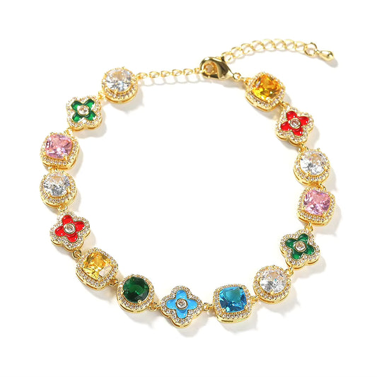 MULTICOLOR CLOVER BRACELET