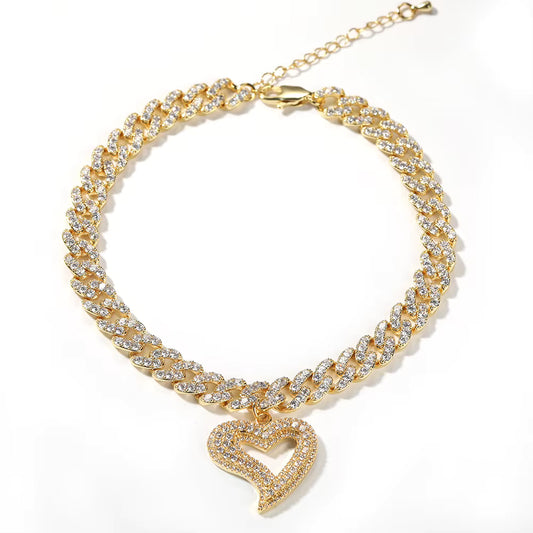 TENNIS HEART ANKLET